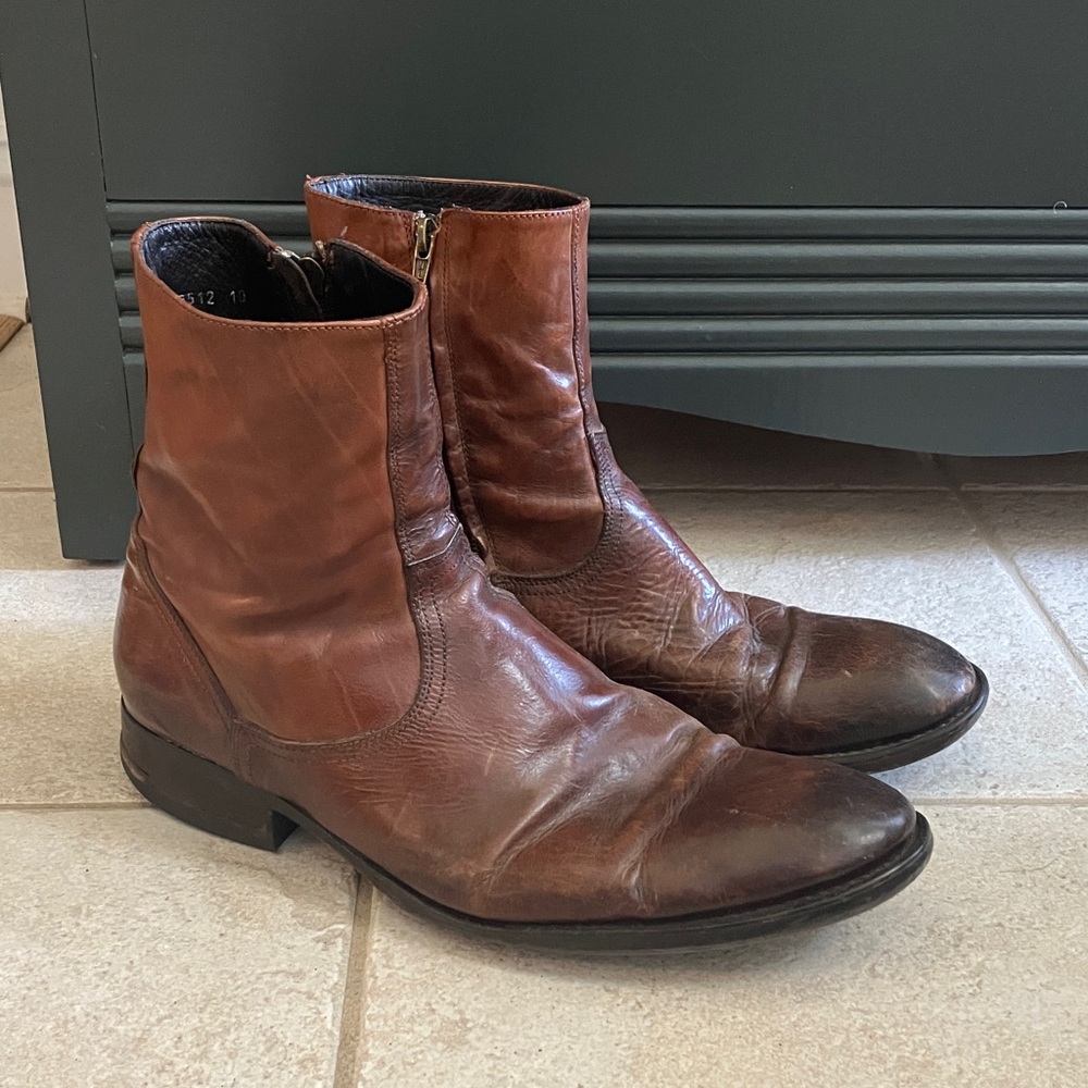 To Boot New York Adam Derrick Men's Brown Leather Boots Size US 10